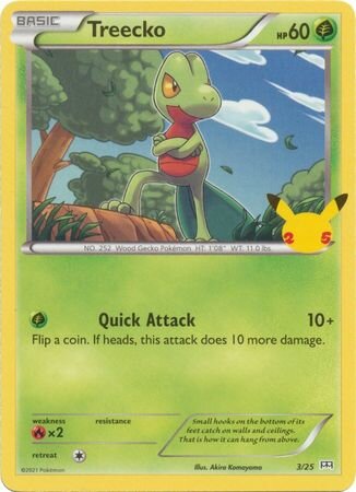Treecko 003/25 — Collezione McDonald's 25° Anniversario (2021) (Italian Pokémon TCG card)