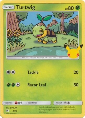 Turtwig 004/25 — Collezione McDonald's 25° Anniversario (2021) (Italian Pokémon TCG card)