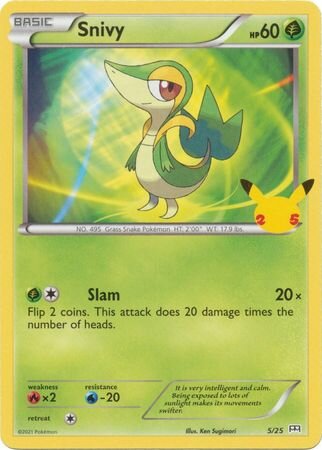 Snivy 005/25 — Collezione McDonald's 25° Anniversario (2021) (Italian Pokémon TCG card)