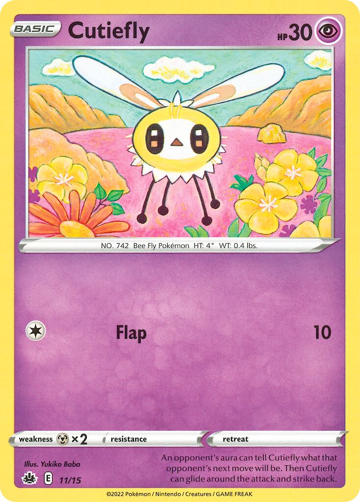 Cutiefly 011/15 — Battaglia Match McDonald's 2022 (Italian Pokémon TCG card)
