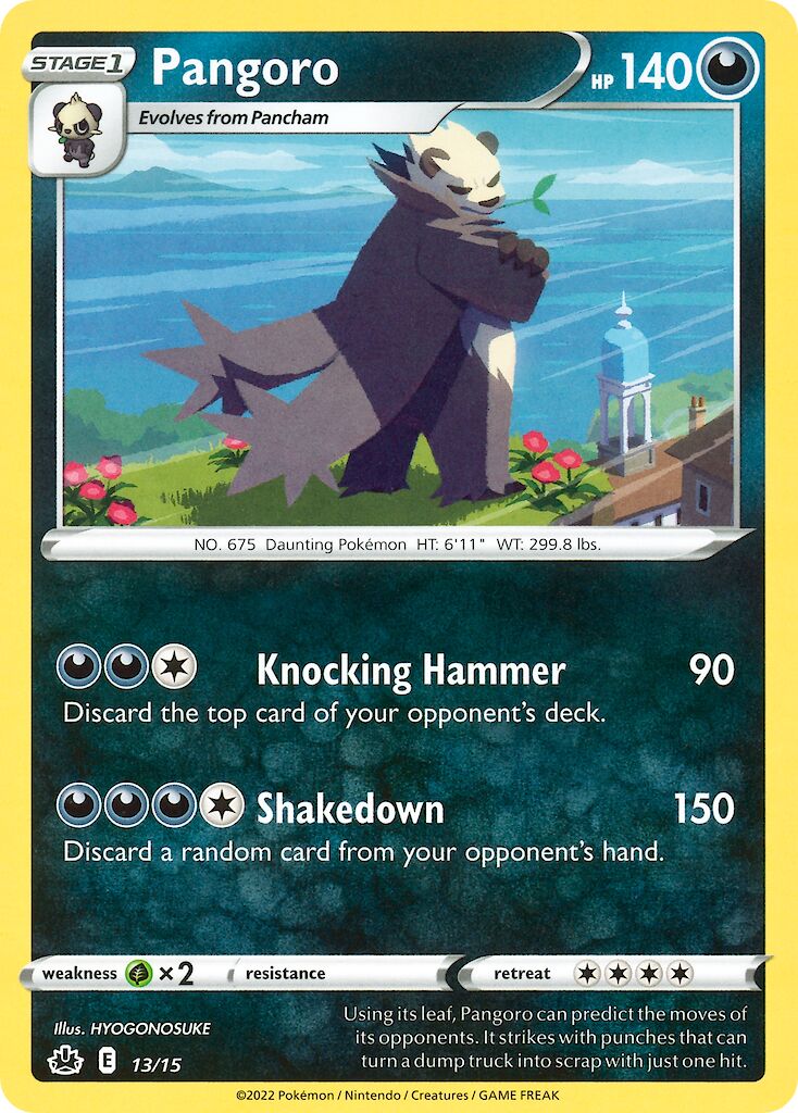 Pangoro 013/15 — Battaglia Match McDonald's 2022 (Italian Pokémon TCG card)
