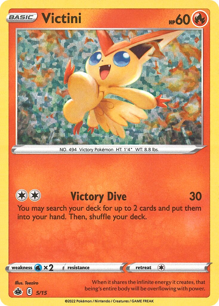 Victini 005/15 — Battaglia Match McDonald's 2022 (Italian Pokémon TCG card)