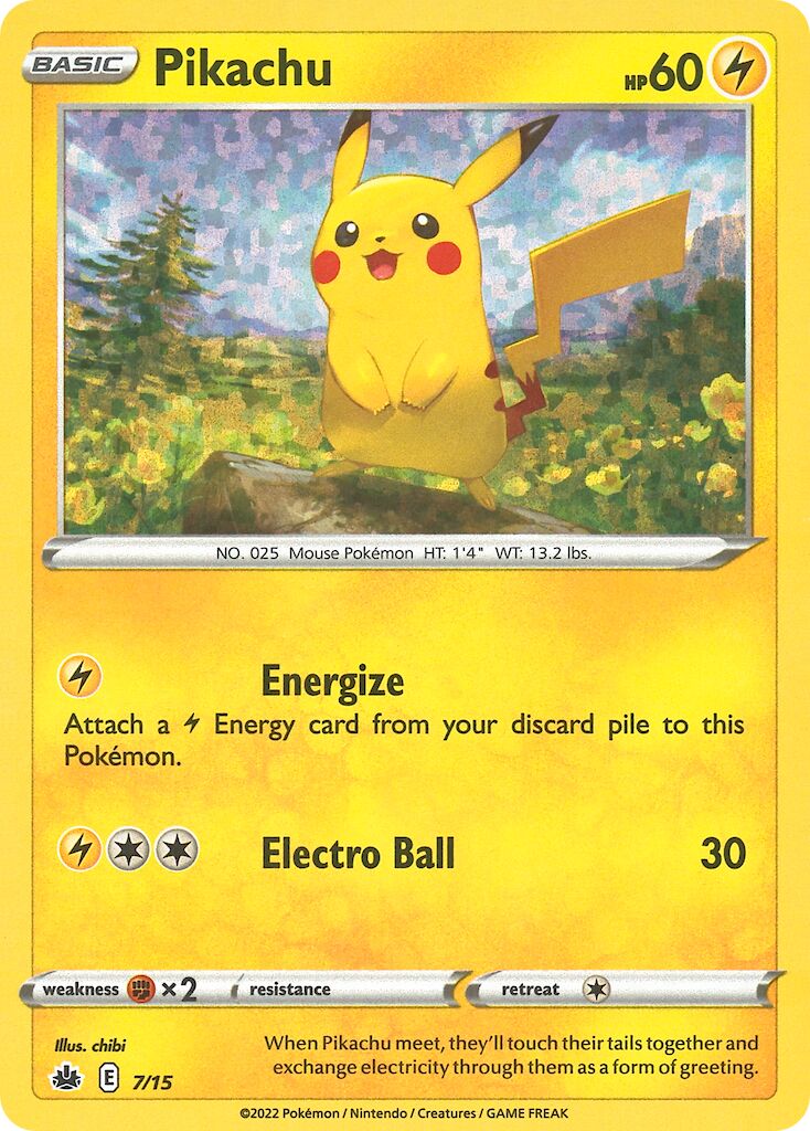 Pikachu 007/15 — Battaglia Match McDonald's 2022 (Italian Pokémon TCG card)