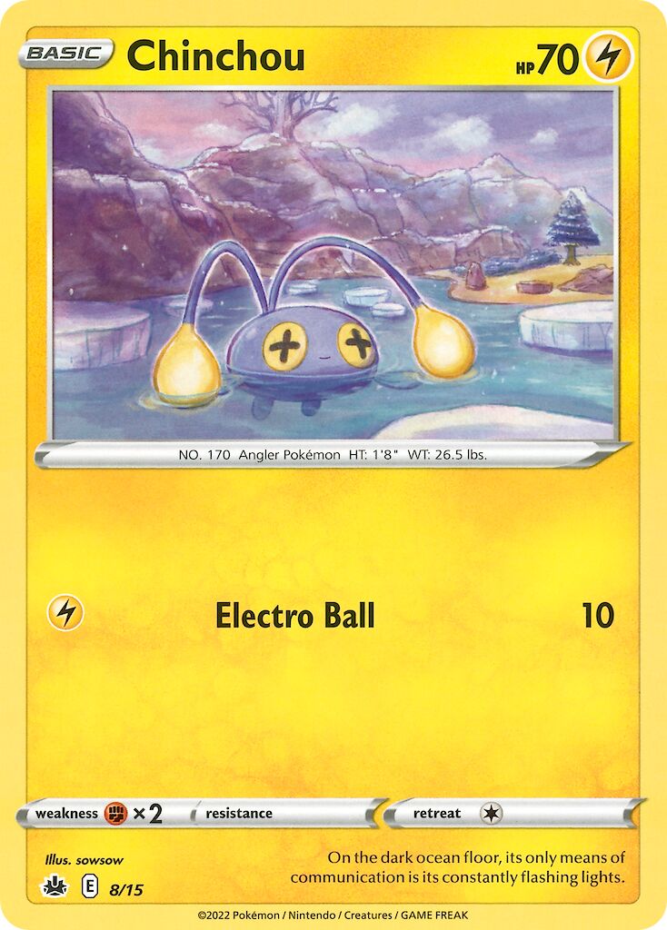 Chinchou 008/15 — Battaglia Match McDonald's 2022 (Italian Pokémon TCG card)