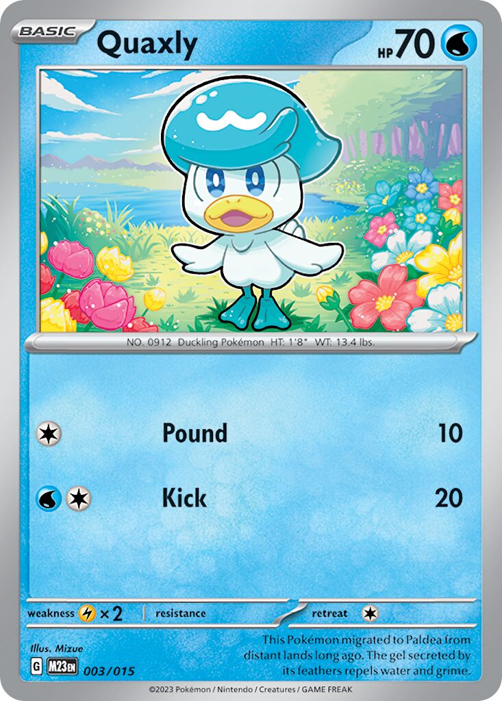 Quaxly 003/15 — Battaglia Match McDonald's 2023 (Italian Pokémon TCG card)