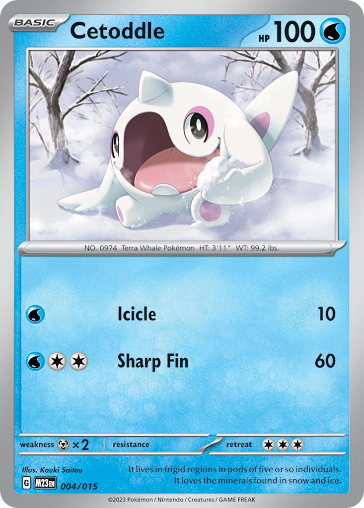 Cetoddle 004/15 — Battaglia Match McDonald's 2023 (Italian Pokémon TCG card)