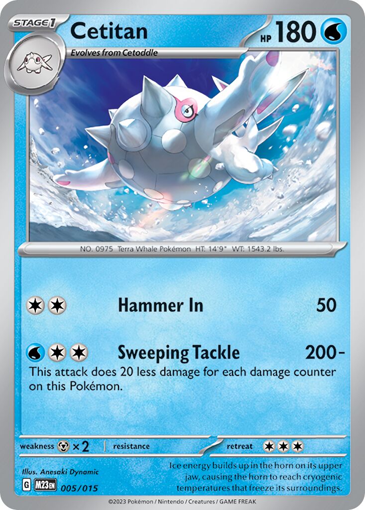 Cetitan 005/15 — Battaglia Match McDonald's 2023 (Italian Pokémon TCG card)