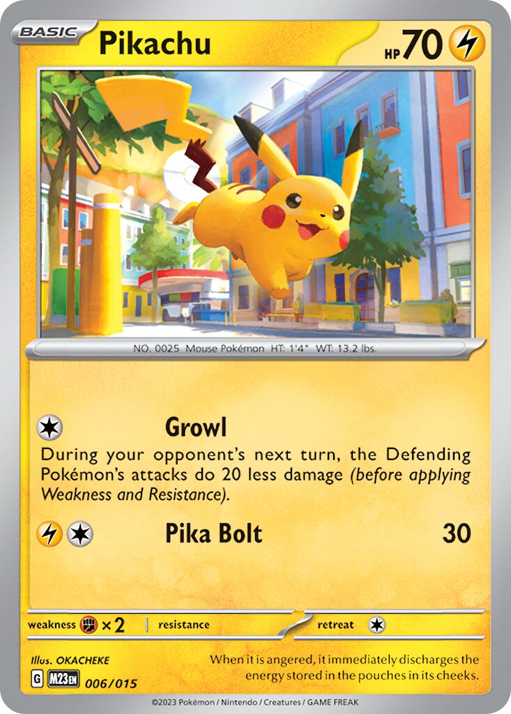 Pikachu 006/15 — Battaglia Match McDonald's 2023 (Italian Pokémon TCG card)