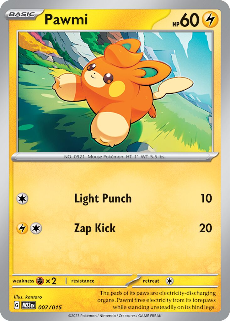 Pawmi 007/15 — McDonald's Match Battle 2023 (English Pokémon TCG card)
