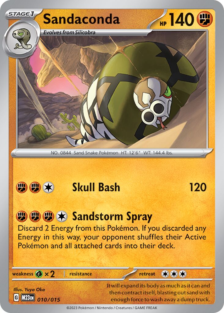 Sandaconda 010/15 — Battaglia Match McDonald's 2023 (Italian Pokémon TCG card)