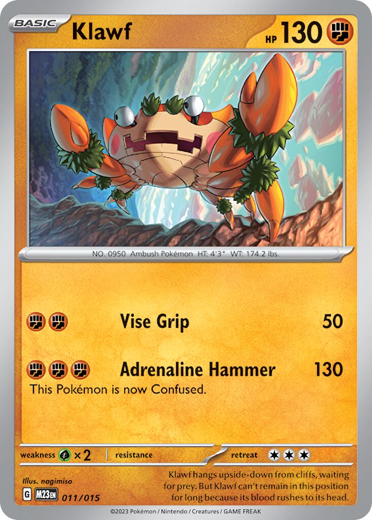 Klawf 011/15 — McDonald's Match Battle 2023 (English Pokémon TCG card)