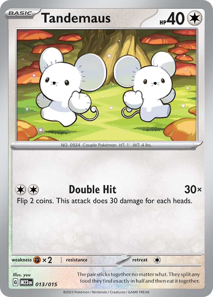 Tandemaus 013/15 — Battaglia Match McDonald's 2023 (Italian Pokémon TCG card)