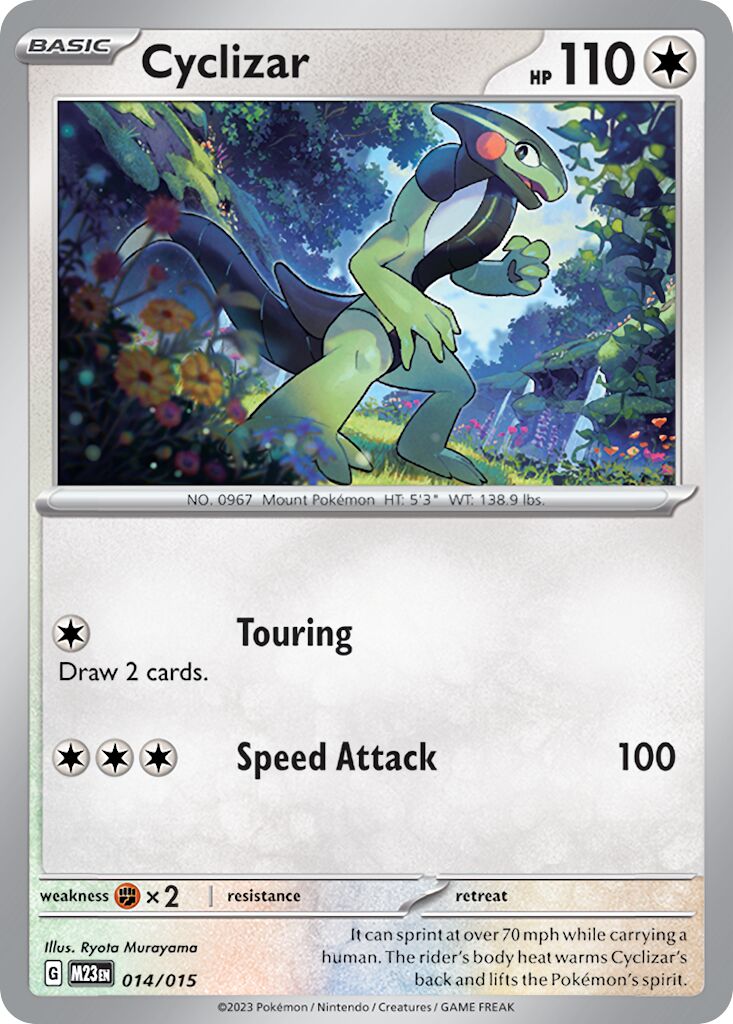 Cyclizar 014/15 — Battaglia Match McDonald's 2023 (Italian Pokémon TCG card)
