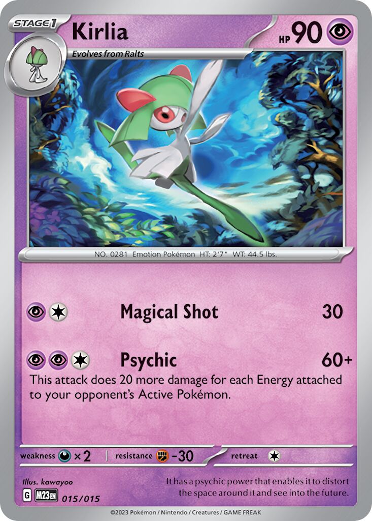 Kirlia 015/15 — Battaglia Match McDonald's 2023 (Italian Pokémon TCG card)