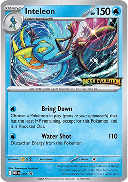 Inteleon 002 — Mega Evolution Promos (English Pokémon TCG card)