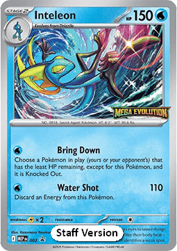 Inteleon 002 — Mega Evolution Promos (English Pokémon TCG card)