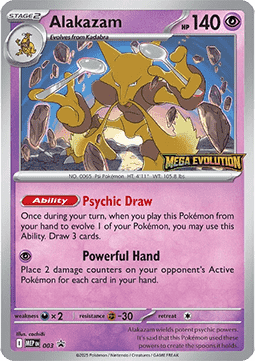 Alakazam 003 — Mega Evolution Promos (English Pokémon TCG card)