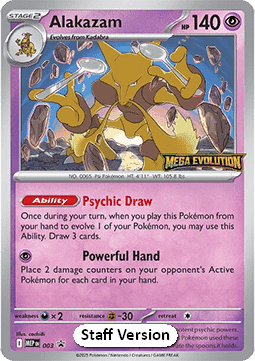 Alakazam 003 — Mega Evolution Promos (English Pokémon TCG card)