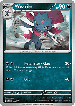 Weavile 021 — Mega Evolution Promos (English Pokémon TCG card)