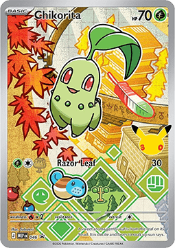 Chikorita 046 — First Partner Illustration Collection Series 1 - 2 - 3 (English Pokémon TCG card)