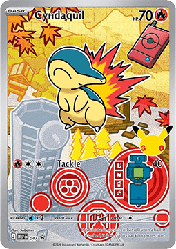 Cyndaquil 047 — First Partner Illustration Collection Series 1 - 2 - 3 (English Pokémon TCG card)