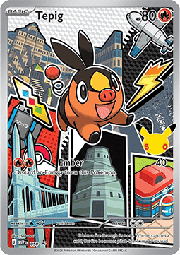 Tepig 050 — First Partner Illustration Collection Series 1 - 2 - 3 (English Pokémon TCG card)