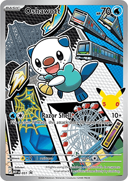 Oshawott 051 — First Partner Illustration Collection Series 1 - 2 - 3 (English Pokémon TCG card)