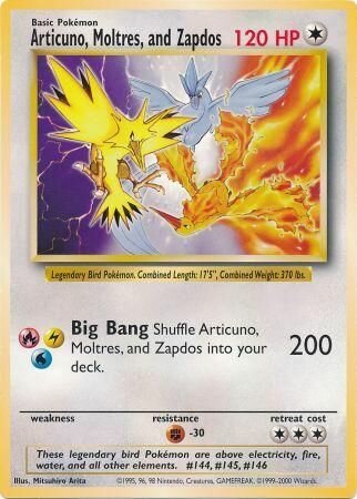 Articuno, Moltres, and Zapdos 002 — Miscellaneous Promos (English Pokémon TCG card)