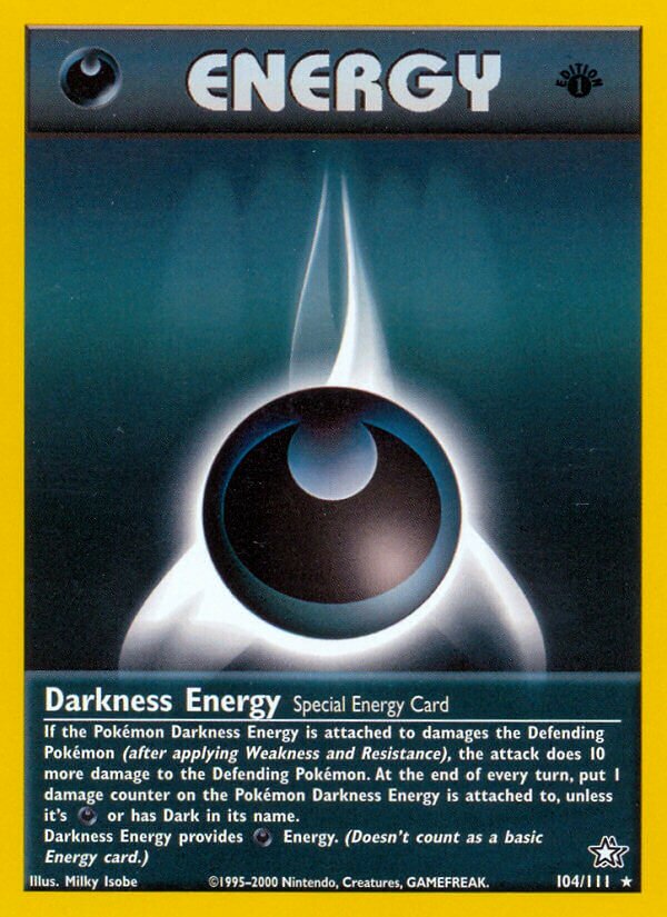Darkness Energy 104/111 — Neo Genesis (English Pokémon TCG card)