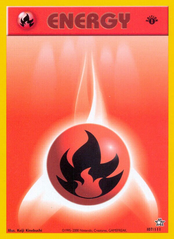 Fire Energy 107/111 — Neo Genesis (English Pokémon TCG card)