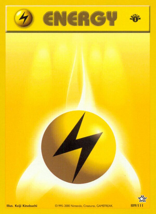 Lightning Energy 109/111 — Neo Genesis (English Pokémon TCG card)
