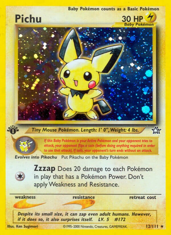 Pichu 012/111 — Neo Genesis (English Pokémon TCG card)
