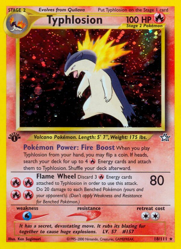 Typhlosion 018/111 — Neo Genesis (English Pokémon TCG card)