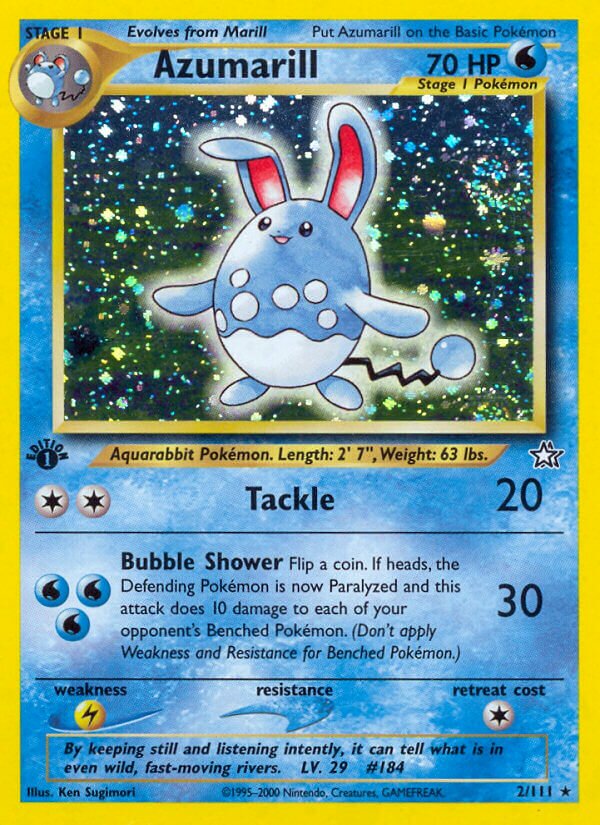 Azumarill 002/111 — Neo Genesis (English Pokémon TCG card)