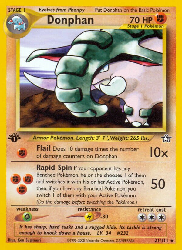 Donphan 021/111 — Neo Genesis (English Pokémon TCG card)