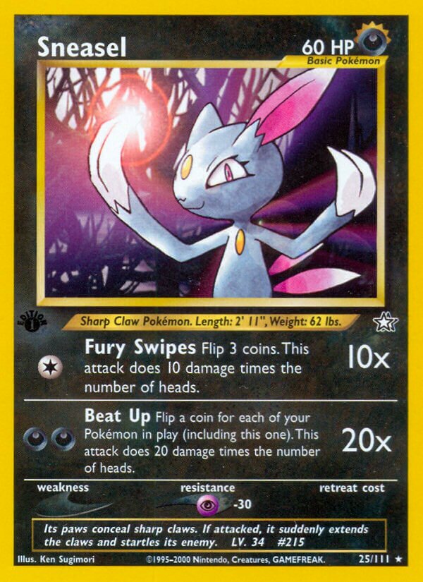 Sneasel 025/111 — Neo Genesis (English Pokémon TCG card)