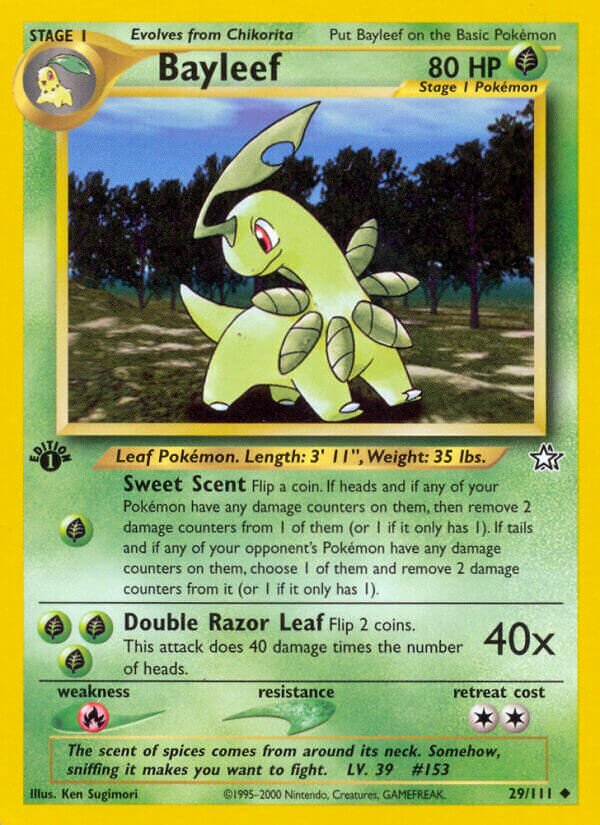 Bayleef 029/111 — Neo Genesis (English Pokémon TCG card)