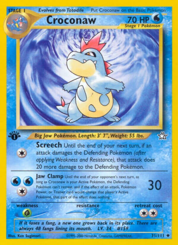 Croconaw 031/111 — Neo Genesis (English Pokémon TCG card)