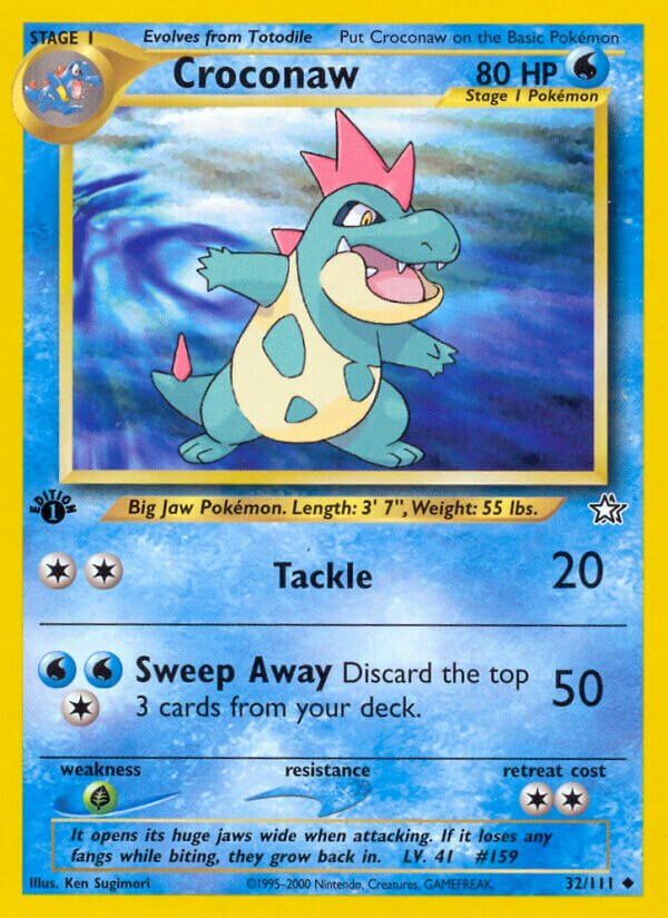 Croconaw 032/111 — Neo Genesis (English Pokémon TCG card)