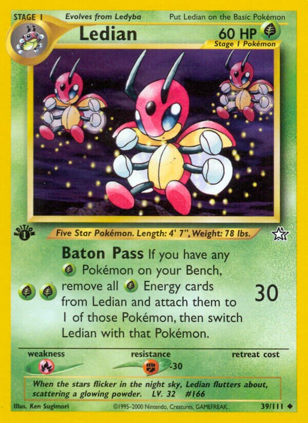Ledian 039/111 — Neo Genesis (English Pokémon TCG card)