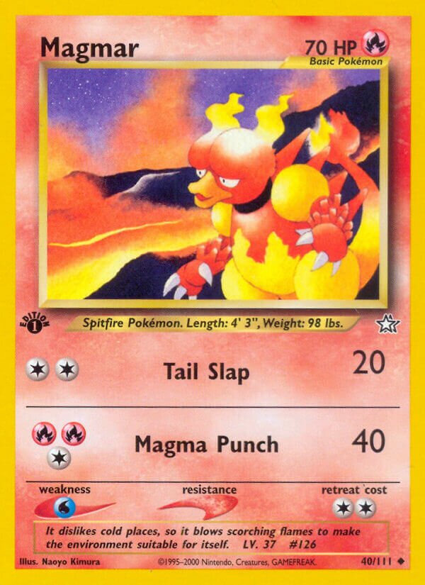 Magmar 040/111 — Neo Genesis (English Pokémon TCG card)