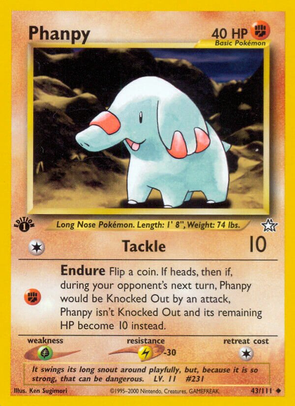 Phanpy 043/111 — Neo Genesis (English Pokémon TCG card)
