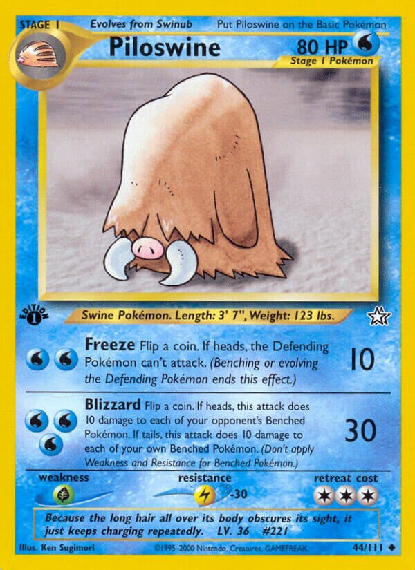 Piloswine 044/111 — Neo Genesis (English Pokémon TCG card)