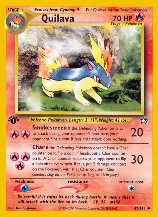Quilava 047/111 — Neo Genesis (English Pokémon TCG card)