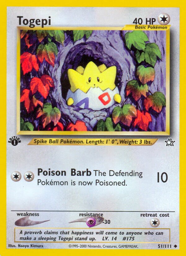 Togepi 051/111 — Neo Genesis (English Pokémon TCG card)