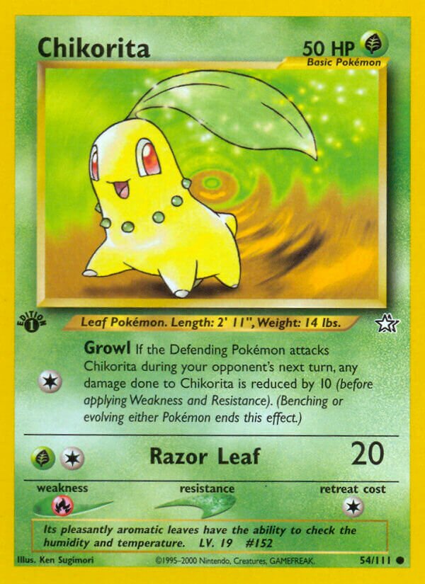Chikorita 054/111 — Neo Genesis (English Pokémon TCG card)