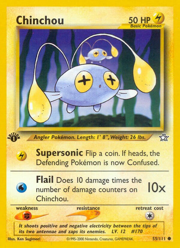 Chinchou 055/111 — Neo Genesis (English Pokémon TCG card)
