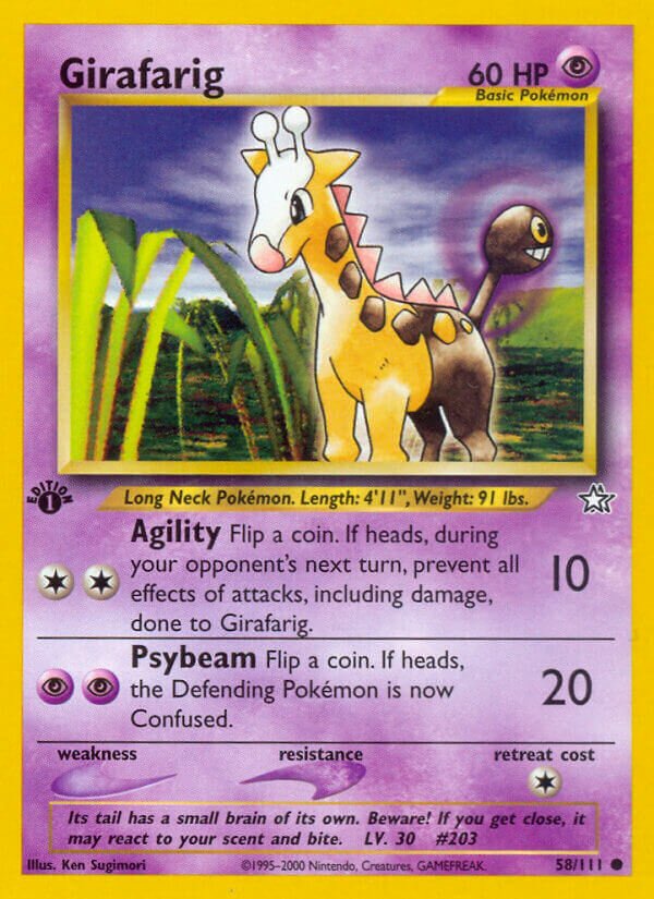 Girafarig 058/111 — Neo Genesis (English Pokémon TCG card)