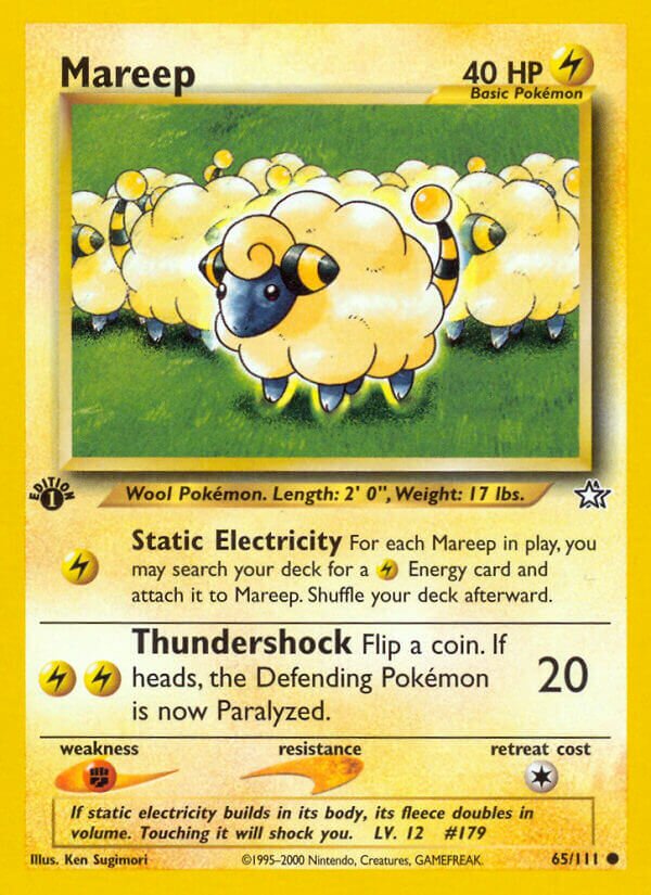 Mareep 065/111 — Neo Genesis (English Pokémon TCG card)