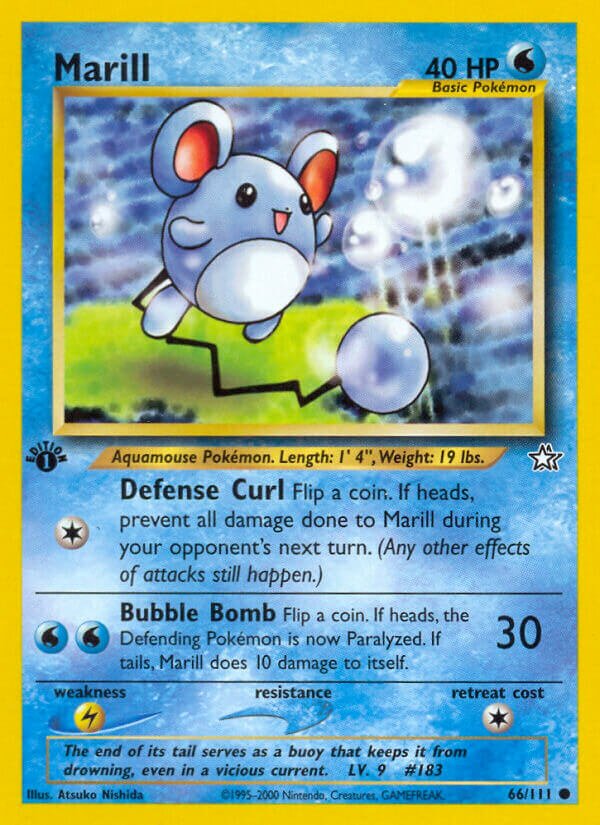 Marill 066/111 — Neo Genesis (English Pokémon TCG card)